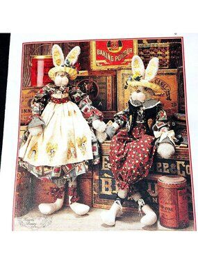 McCall's Crafts Hop To It Bunnies #8035 Pattern Uncut 34" Rabbit and Cloths Toy